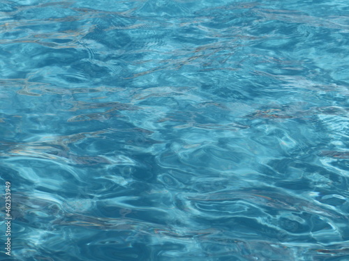 Fototapeta Naklejka Na Ścianę i Meble -  Blue moving water in the pool