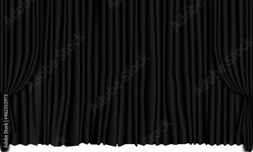black curtain with spotlight