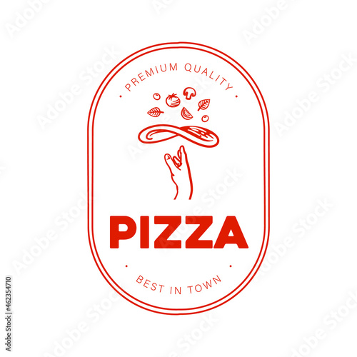 Western pizza mascot logo design inspiration