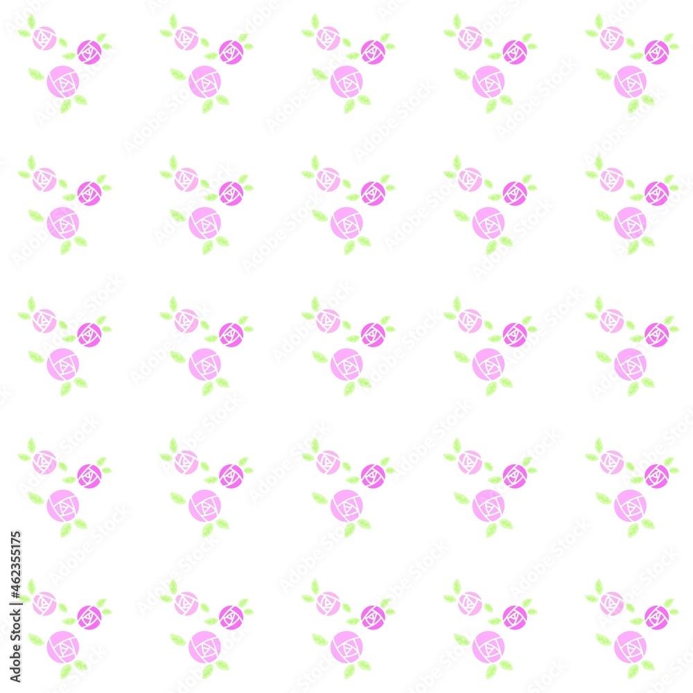 ミニバラの背景素材　ピンク系