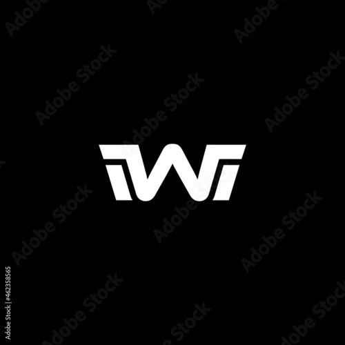 IWI Letter Initial Logo Design Template Vector Illustration photo