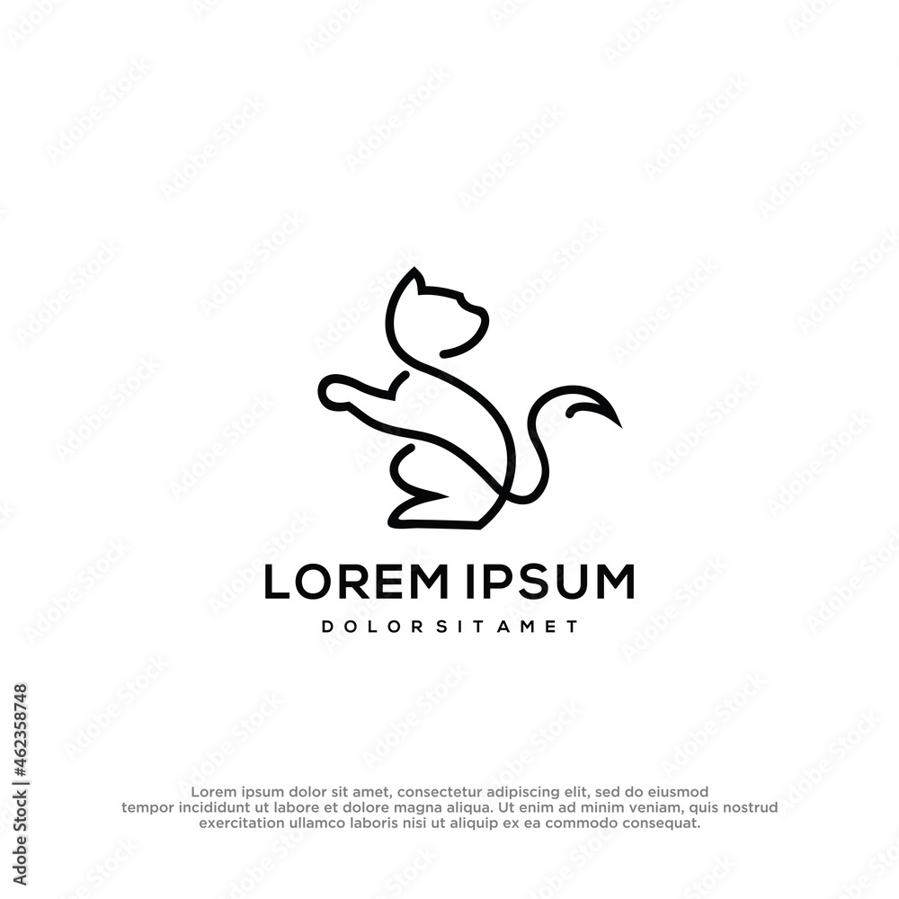 Cat logo design vector template. Cat logo design vector template.