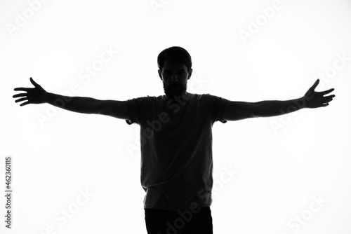 silhouette of a man ananias in the shadows photo