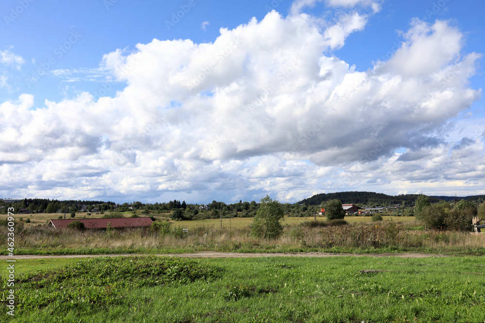 View of outskirts of Sortavala in summer