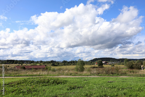 View of outskirts of Sortavala in summer