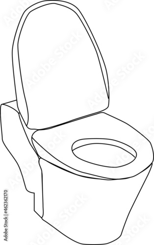 シンプルな水洗トイレのイラスト素材