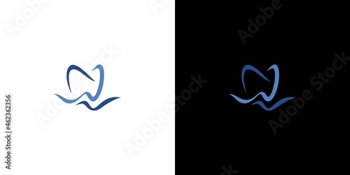 Modern and professional dental logo design suitable for dentist business 1