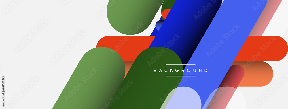 Overlapping round shapes and lines background. Vector illustration for wallpaper banner background or landing page Overlapping round shapes and lines background. Vector illustration for wallpaper banner background or landing page