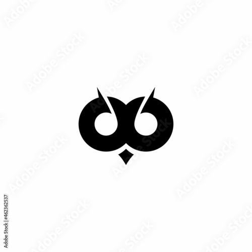 owl logo illustration vector, eyes logo