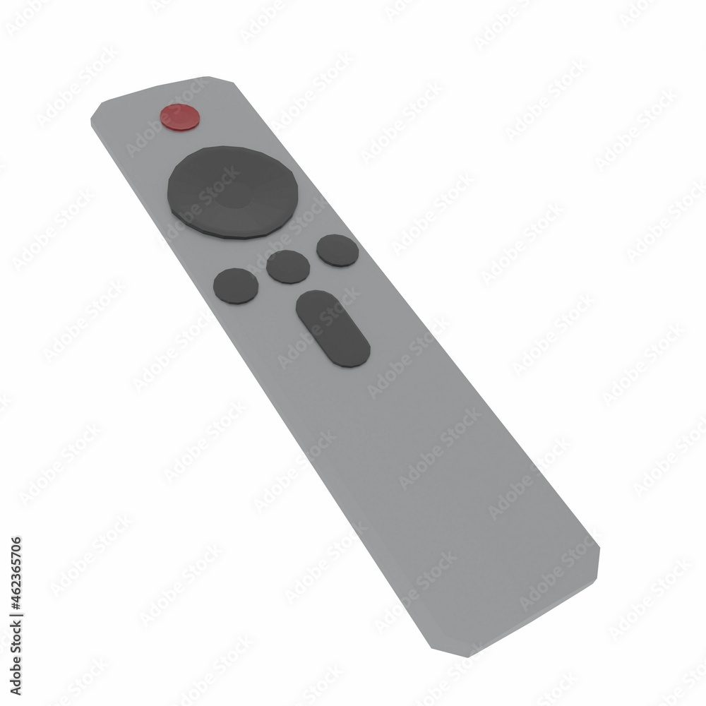 3D Smart TV Remote Illustration