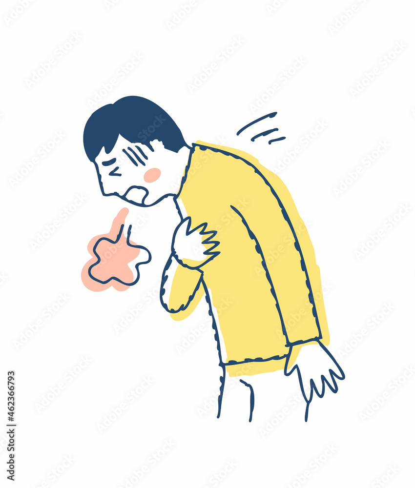 病気の症状 吐き気 嘔吐 Stock イラスト | Adobe Stock