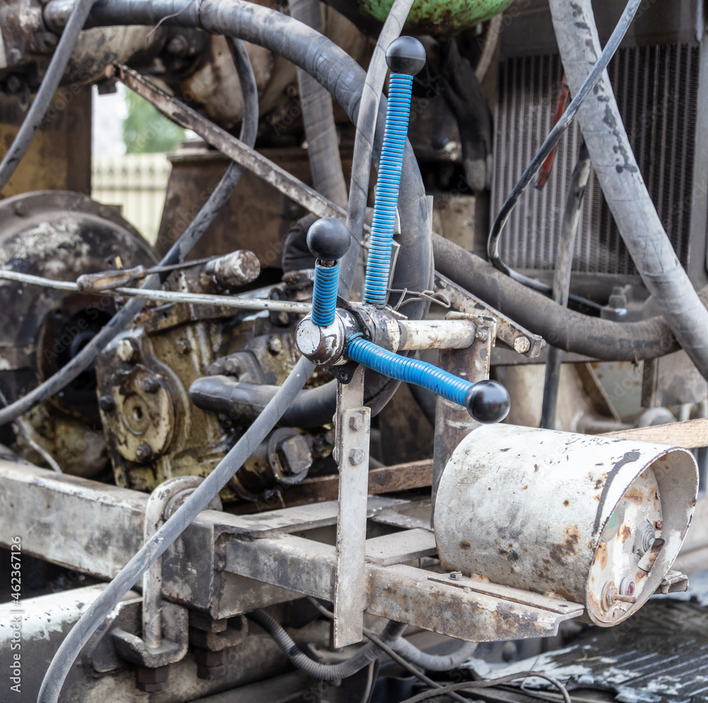 Details of a disassembled engine in a truck Details of a disassembled engine in a truck