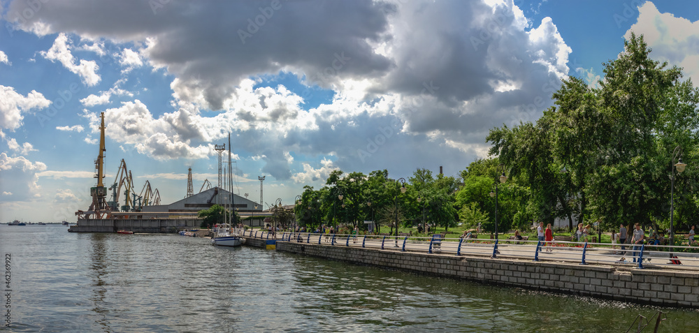 Dniester river embankment in Kherson, Ukraine Dniester river embankment in Kherson, Ukraine