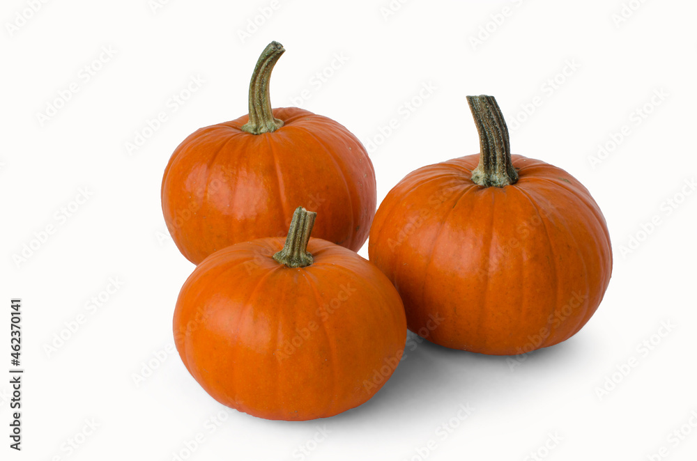Three pumpkin isolated on white background Three pumpkin isolated on white background