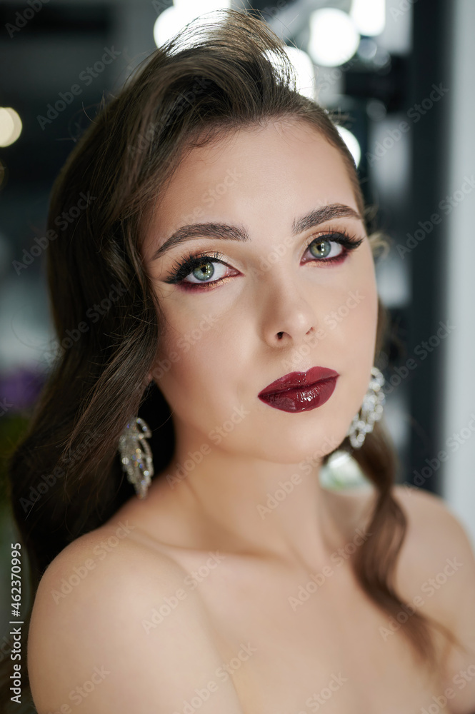 Caucasian woman with make up Caucasian woman with make up