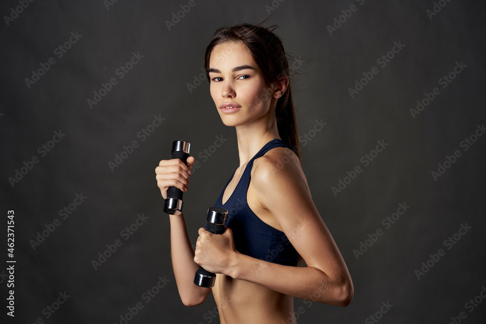 beautiful woman boxing workout exercises fitness posing isolated background beautiful woman boxing workout exercises fitness posing isolated background