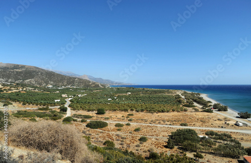 La plaine de Dermatos près de Tsoutsouros en Crète