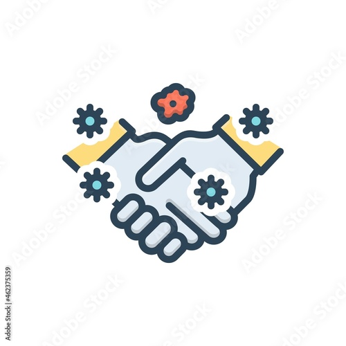 Color illustration icon for spreading