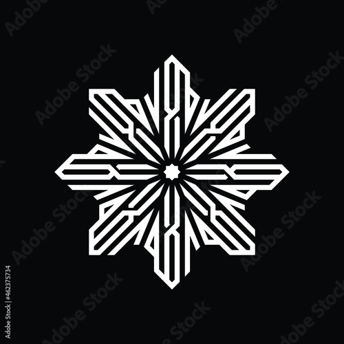 Arabic Calligraphy of the Name of God (Allah) in Star Shape