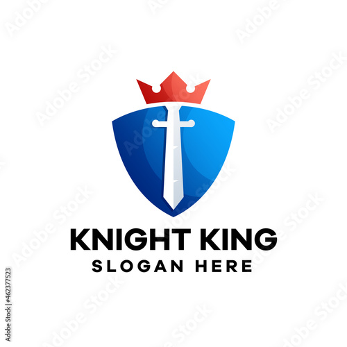 Knight King Gradient Logo Design