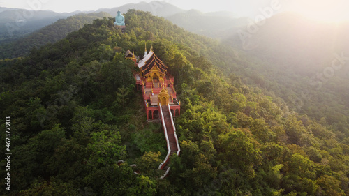 Wat Phra That Doi Phra Chan on the top hill of Doi Phra Chan mountain in Mae Tha, Lampang province, Thailand
