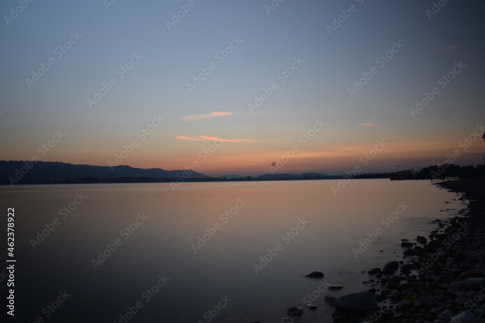 Sonnenuntergang auf der Mettnau in Radolfzell am Bodensee 