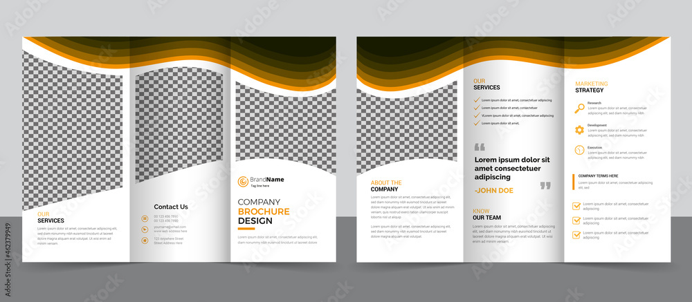 Creative corporate modern business trifold brochure template, trifold layout, a4 size brochure Creative corporate modern business trifold brochure template, trifold layout, a4 size brochure