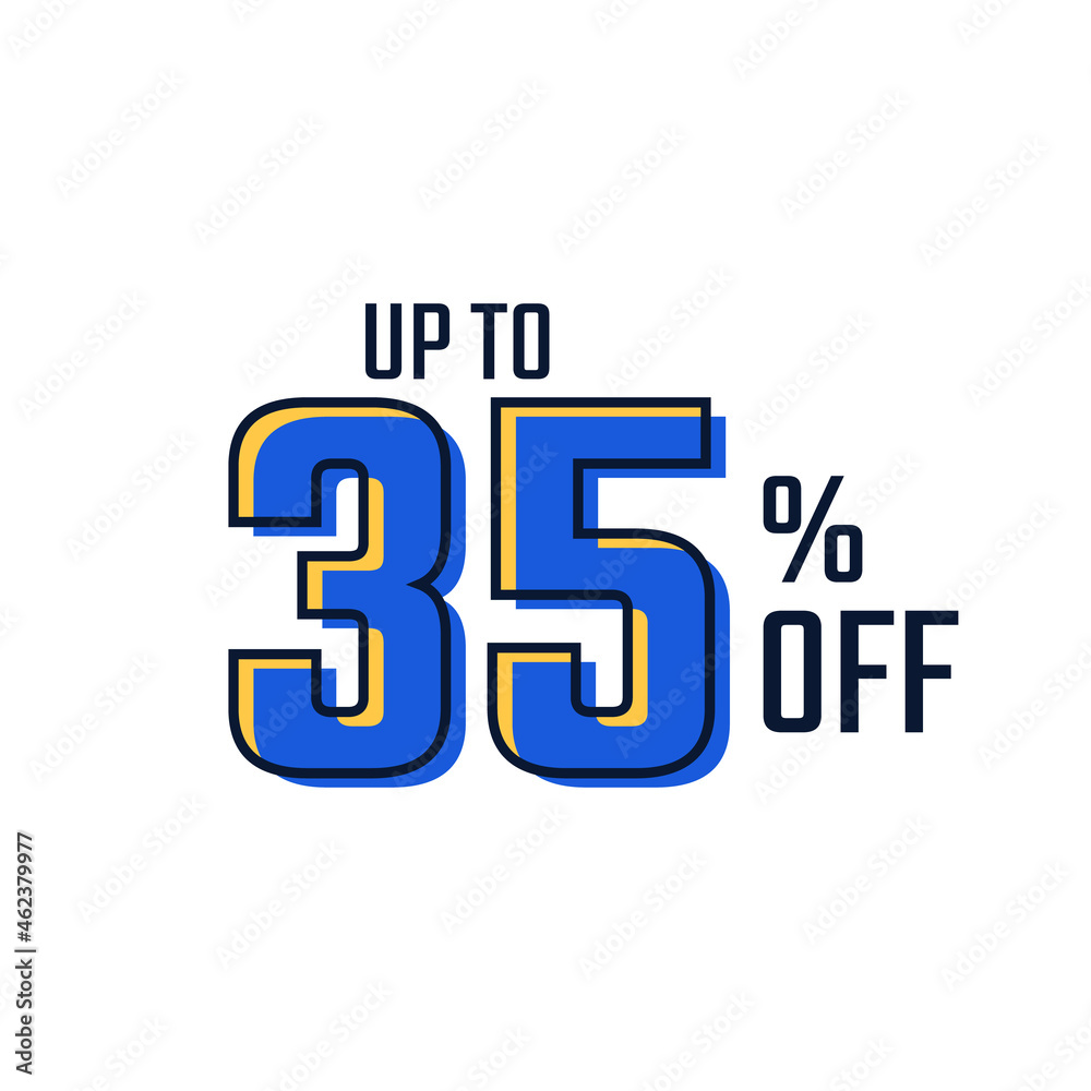 Discount Label up to 35% off Blue Vector Template Design Illustration. Suitable Design for Shop and Sale Banners. Discount Label up to 35% off Blue Vector Template Design Illustration. Suitable Design for Shop and Sale Banners.