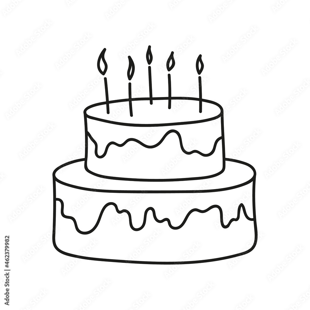 Vector birthday cake Vector birthday cake