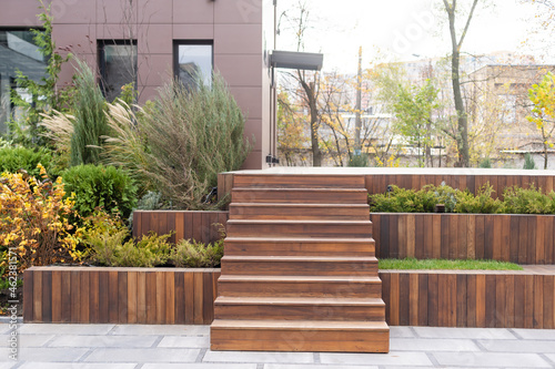 green landscaping near the facade of a business building