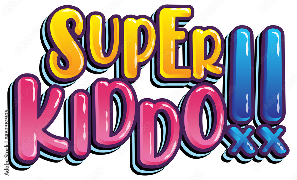 Obraz premium Super Kiddo logo text design