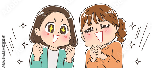 女性二人の表情