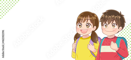 夢いっぱいで笑顔の小学生