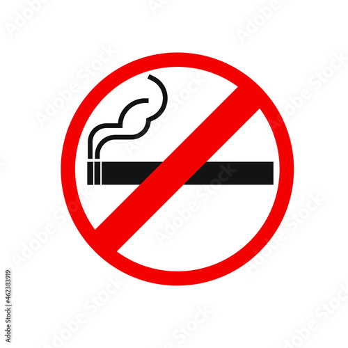 No smoking. Forbidden sign icon isolated on white background vector illustration