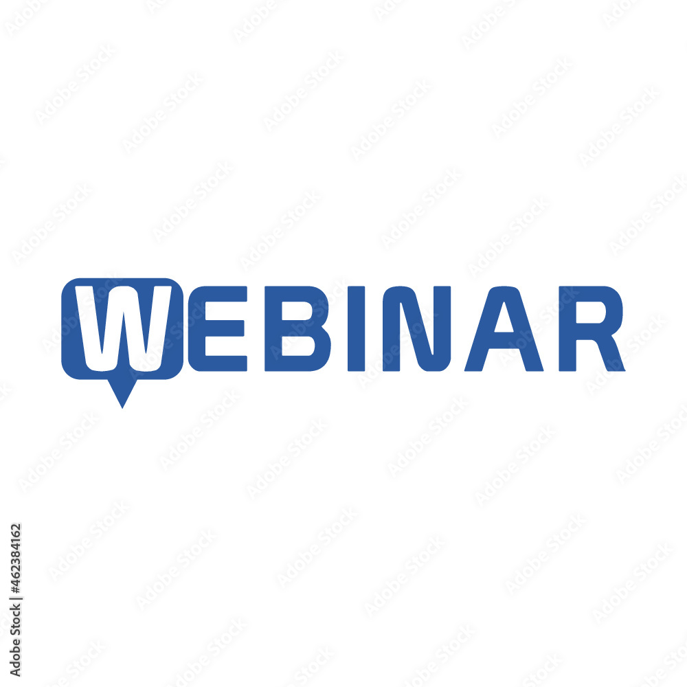 Word webinar icon isolated on white background Word webinar icon isolated on white background
