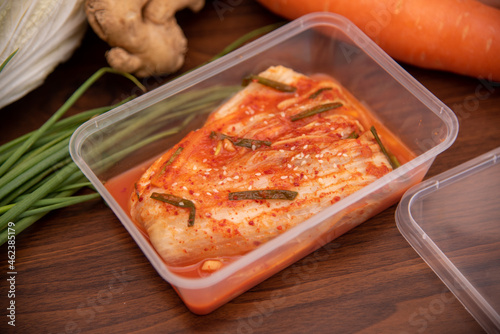 White turnip kimchi in a box