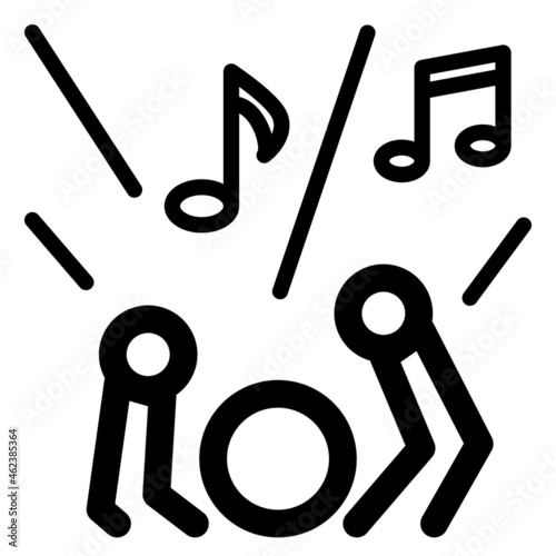 音楽ライブ　音楽フェス　ラインイラスト