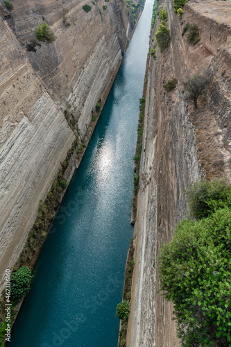 Steep banks of the Corinth Canal