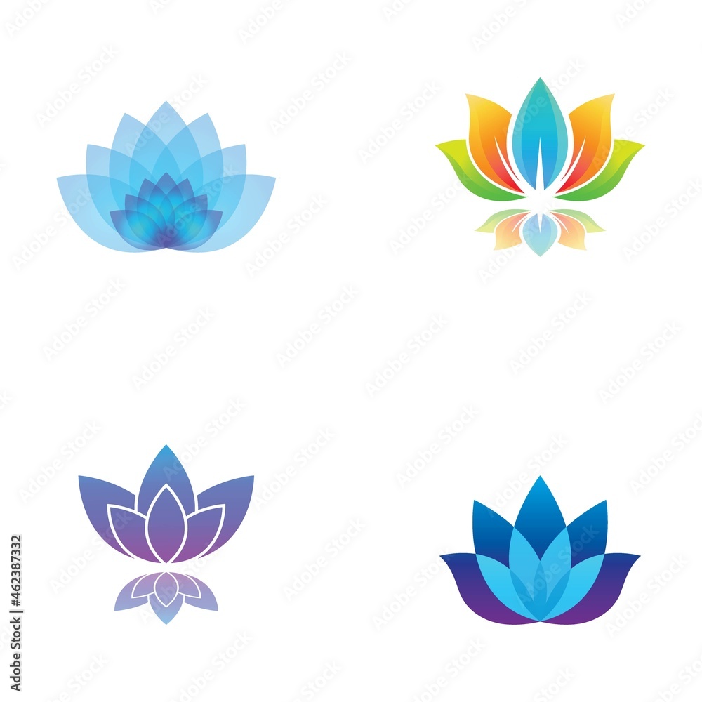 Naklejka premium Beauty Vector lotus icon