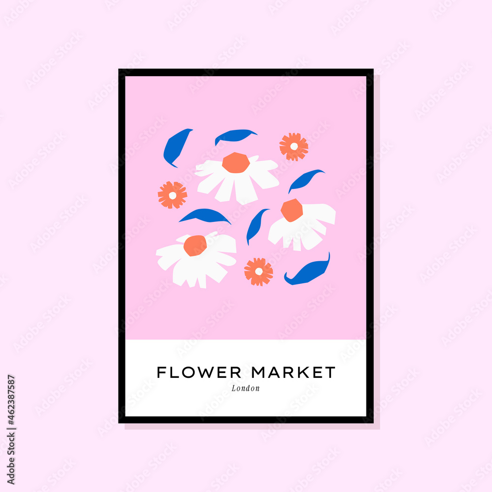 Abstract hand drawn minimalist poster design template Abstract hand drawn minimalist poster design template