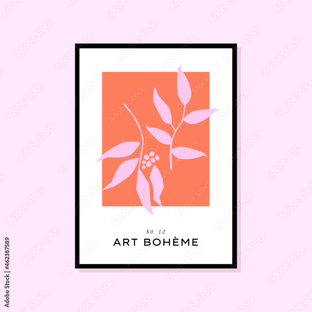 Abstract hand drawn minimalist poster design template Abstract hand drawn minimalist poster design template