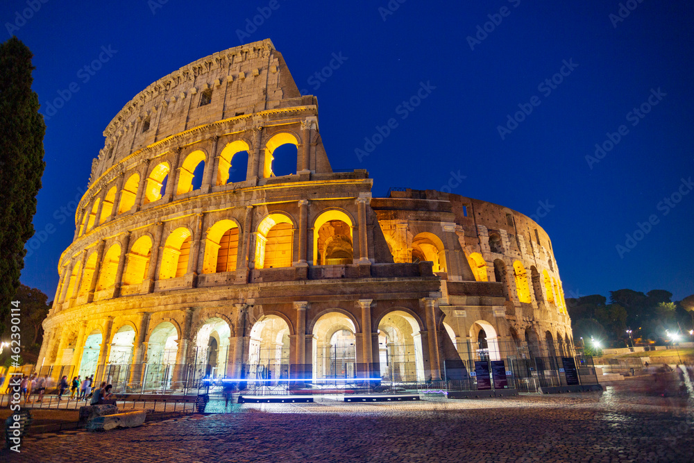 The Colosseum at night. Rome eternal city
