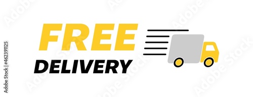 free delivery banner design for online shop promotion