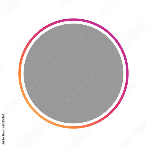 Social media account frame with color gradient. Vector