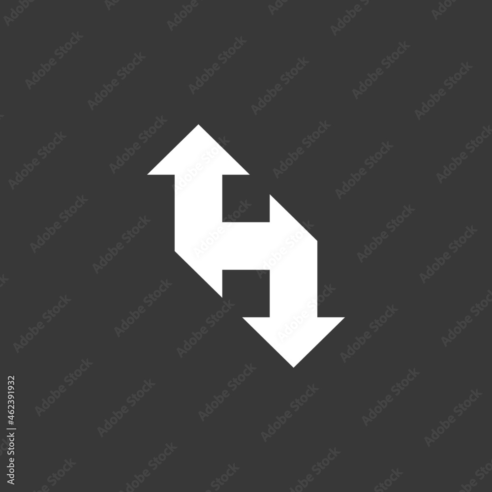 Letter H logo with arrow Letter H logo with arrow