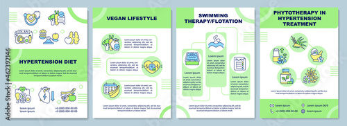 Billede på lærred Hypertension diet brochure template