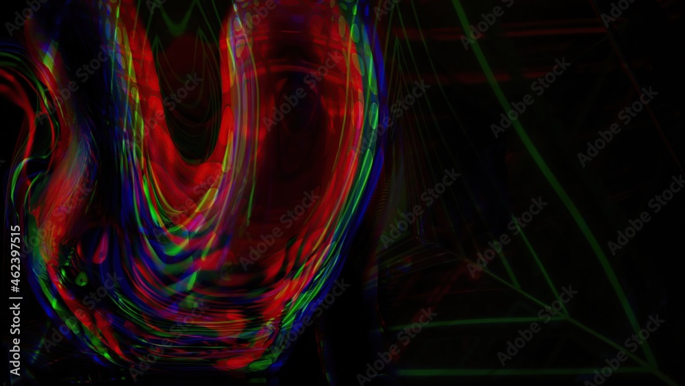 3d illustration - Abstract Psychedelic and weird  Digital Futuristic Background - obrazy, fototapety, plakaty 