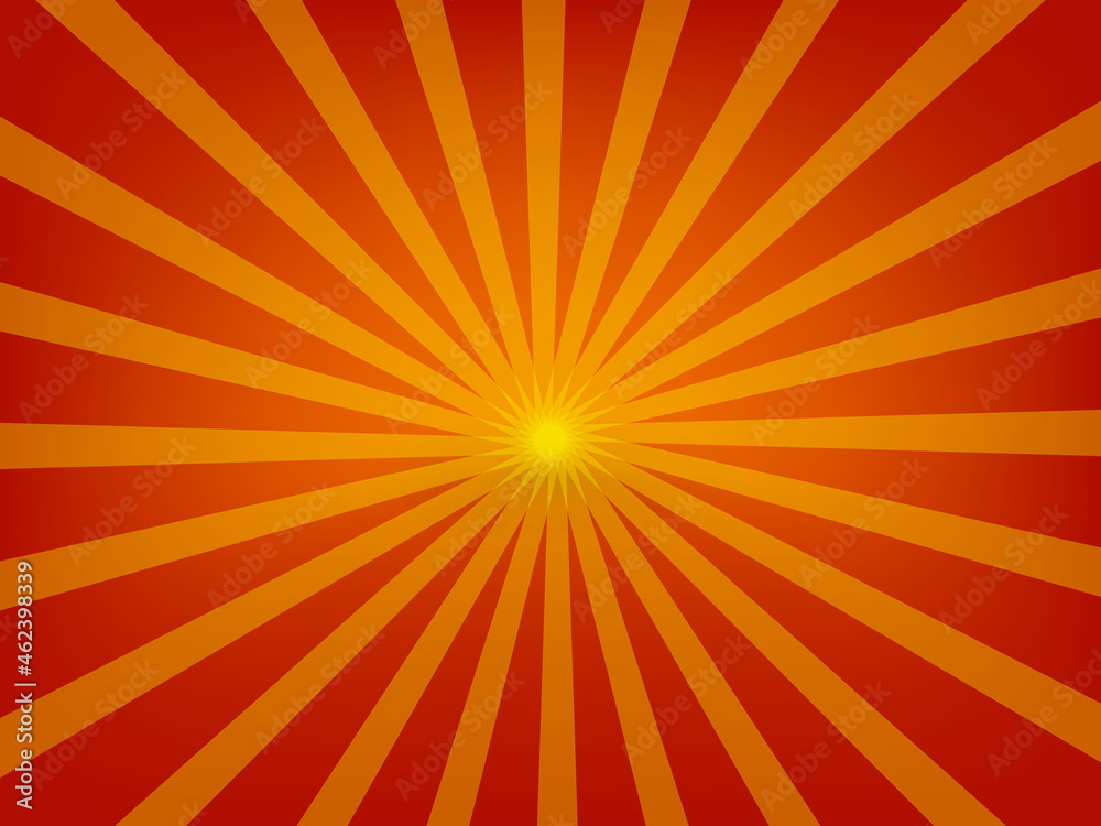 orange gold and yellow sunlight sunburst sunshine background design for light ray banner, ads, template, product, sales,promotion, social media, background wallpaper vector illustration

