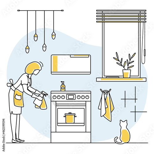 Vector Cleaning service Household Housekeeping