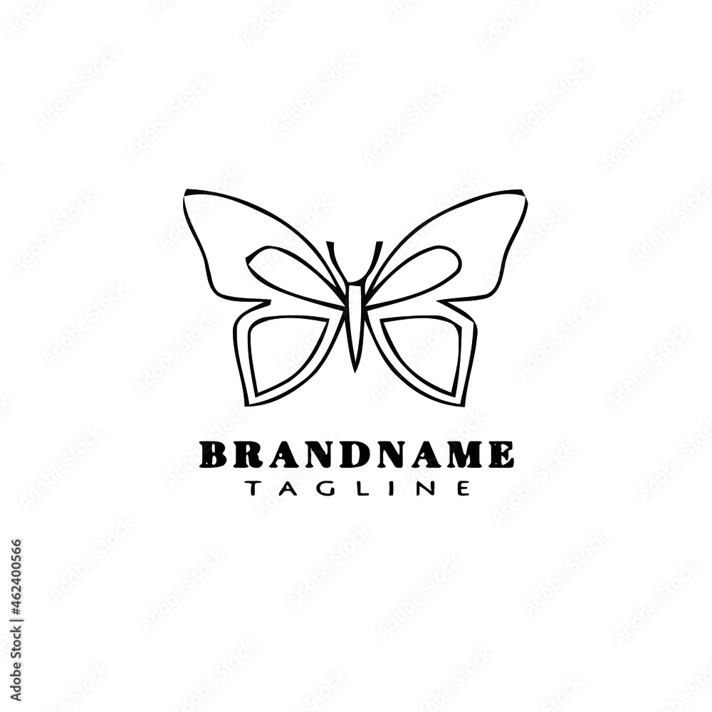 butterfly logo cartoon icon design template symbol isolated vector illustration
